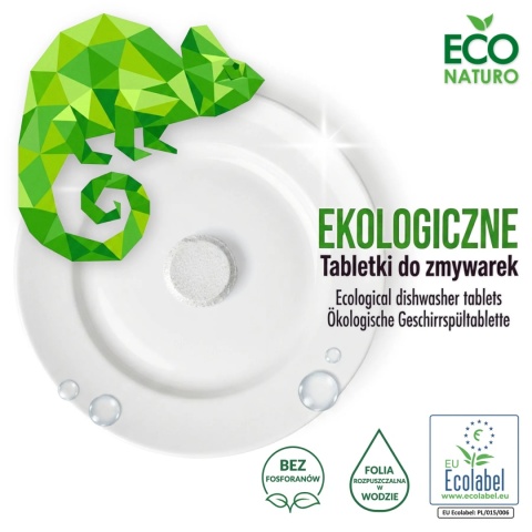 3x Ekologiczne Tabletki Do Zmywarki 100szt / EcoNaturo (NOWE)