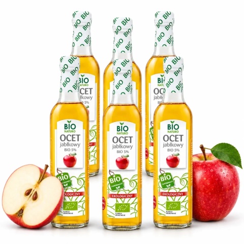 6x Ocet Jabłkowy BIO 250ml / BioNaturo