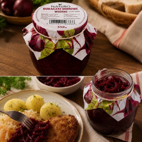 Buraczki Domowe WIÓRKI 550g / Naturo