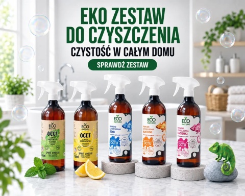 EKO Zestaw do Sprzątania 3 szt. Płyny na bazie OCTU / EcoNaturo
