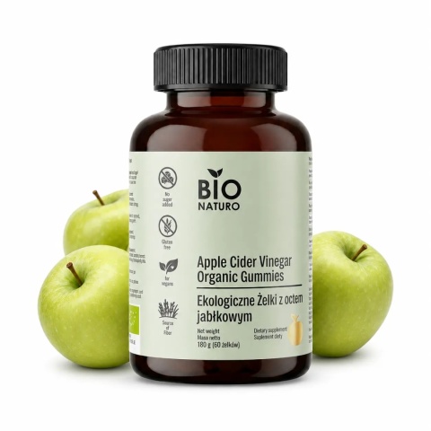 Ocet Jabłkowy w Żelkach BIO Żelki 60szt. / BioNaturo