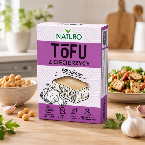 Tofu z Ciecierzycy CZOSNKOWE 200g / Naturo