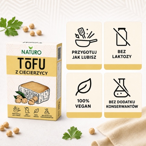Tofu z Ciecierzycy NATURALNE 200g / Naturo